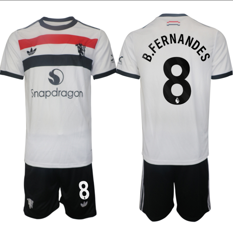 Men 2024-2025 Club Manchester United away white #8 Soccer Jersey